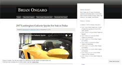 Desktop Screenshot of brianongaro.wordpress.com