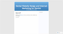 Desktop Screenshot of dentalwebsitedesignandinternetmarketing.wordpress.com