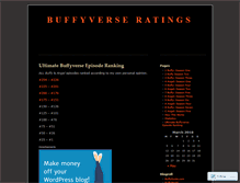Tablet Screenshot of buffyverseratings.wordpress.com