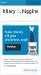 Mobile Screenshot of hilaryhigginsblog.wordpress.com
