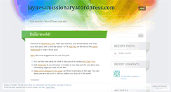 Desktop Screenshot of jaynesamissionary.wordpress.com
