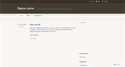 Desktop Screenshot of dancejuice.wordpress.com