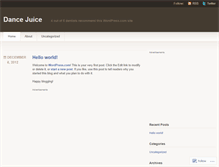 Tablet Screenshot of dancejuice.wordpress.com