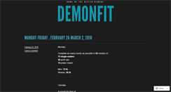 Desktop Screenshot of demonfit.wordpress.com
