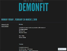 Tablet Screenshot of demonfit.wordpress.com