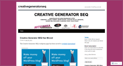 Desktop Screenshot of creativegeneratorseq.wordpress.com