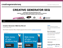 Tablet Screenshot of creativegeneratorseq.wordpress.com