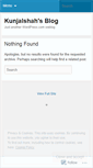 Mobile Screenshot of kunjalshah.wordpress.com