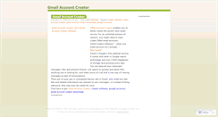 Desktop Screenshot of gmailaccountcreator.wordpress.com