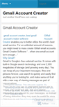 Mobile Screenshot of gmailaccountcreator.wordpress.com