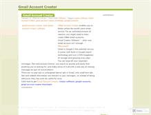 Tablet Screenshot of gmailaccountcreator.wordpress.com