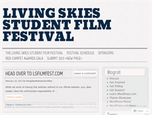 Tablet Screenshot of livingskiesstudentfilmfestival.wordpress.com