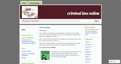 Desktop Screenshot of criminallawonline.wordpress.com