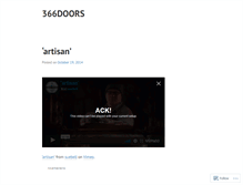 Tablet Screenshot of 366doors.wordpress.com