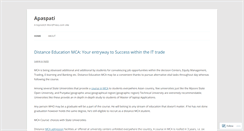 Desktop Screenshot of apaspati.wordpress.com