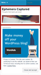 Mobile Screenshot of ephemeracaptured.wordpress.com