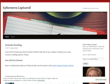 Tablet Screenshot of ephemeracaptured.wordpress.com