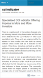 Mobile Screenshot of cciindicator.wordpress.com