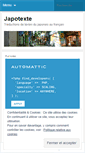 Mobile Screenshot of japotexte.wordpress.com
