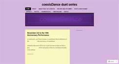 Desktop Screenshot of coexisdance.wordpress.com