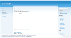 Desktop Screenshot of kucinski.wordpress.com