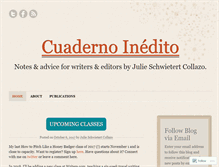 Tablet Screenshot of cuadernoinedito.wordpress.com