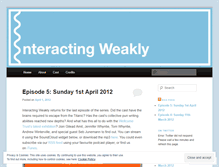 Tablet Screenshot of interactingweakly.wordpress.com