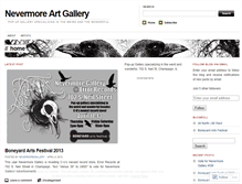 Tablet Screenshot of nevermoregallery.wordpress.com