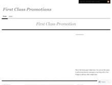 Tablet Screenshot of firstclasspromotion.wordpress.com