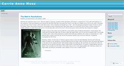Desktop Screenshot of carrieannemoss.wordpress.com