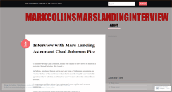 Desktop Screenshot of markcollinsmarslandinginterview.wordpress.com