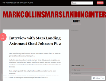 Tablet Screenshot of markcollinsmarslandinginterview.wordpress.com