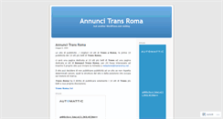 Desktop Screenshot of annuncitransroma.wordpress.com