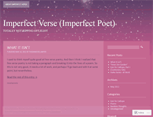 Tablet Screenshot of imperfectverse.wordpress.com