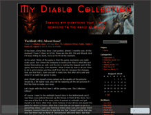 Tablet Screenshot of mydiablocollection.wordpress.com