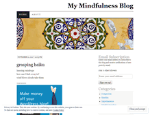 Tablet Screenshot of mymindfulnessblog.wordpress.com