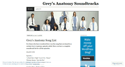 Desktop Screenshot of greysanatomyinformation.wordpress.com