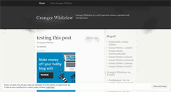 Desktop Screenshot of grangerwhitelaw.wordpress.com