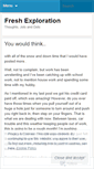 Mobile Screenshot of freshexploration.wordpress.com