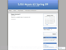Tablet Screenshot of mcom63sp09.wordpress.com