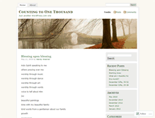 Tablet Screenshot of countingtoonethousand.wordpress.com