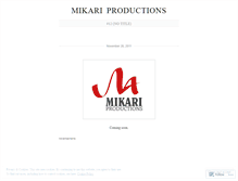 Tablet Screenshot of mikariproductions.wordpress.com