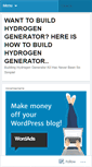 Mobile Screenshot of buildhydrogengenerator.wordpress.com