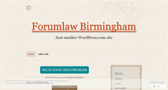 Desktop Screenshot of forumlawsolihull.wordpress.com