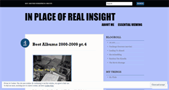 Desktop Screenshot of inplaceofrealinsight.wordpress.com