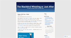 Desktop Screenshot of blackbirdwhistling.wordpress.com