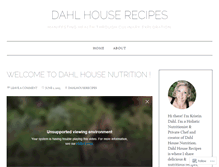 Tablet Screenshot of dahlhouserecipes.wordpress.com