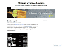 Tablet Screenshot of cleanupmyspacelayouts.wordpress.com