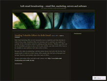 Tablet Screenshot of bulkemailbroadcasting.wordpress.com