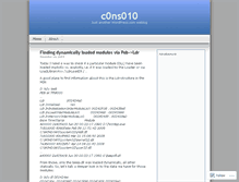 Tablet Screenshot of c0ns010.wordpress.com